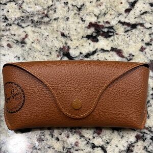 Ray-Ban Tan Leather Sunglasses Case